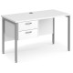 Maestro H Frame Shallow Desk with Two Drawer Pedestal